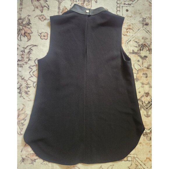 ALC Women's Sz. 4 Black Keyhole Front High Neck Sleeveless Top - Picture 5 of 7